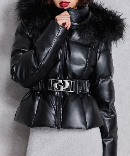 GYDA（ジェイダ） ダウンコート ダウンジャケット GDベルト付き