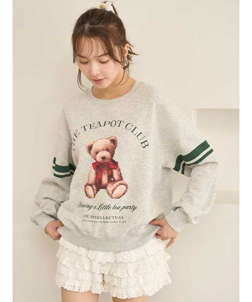 SNIDEL HOME パジャマ ルームウェア Bearスウェットプルオーバー