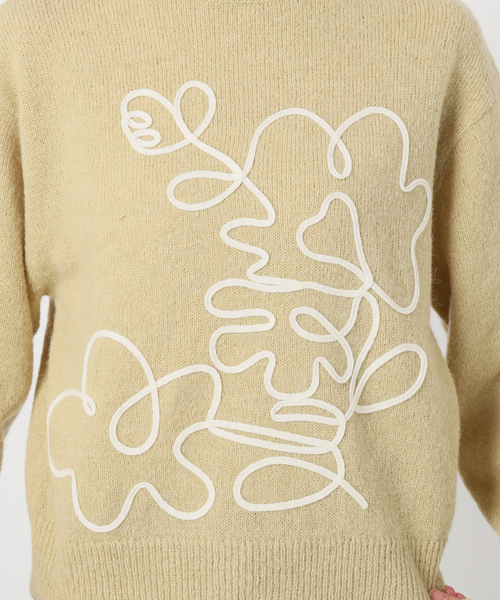 SLOBE IENA（スローブイエナ） ニット セーター habi フラワーニット