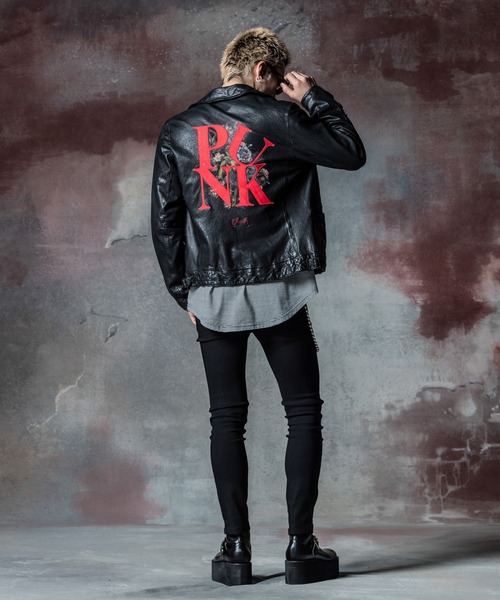 glamb（グラム） 革ジャン ライダース Punk Bouquet Riders Jacket