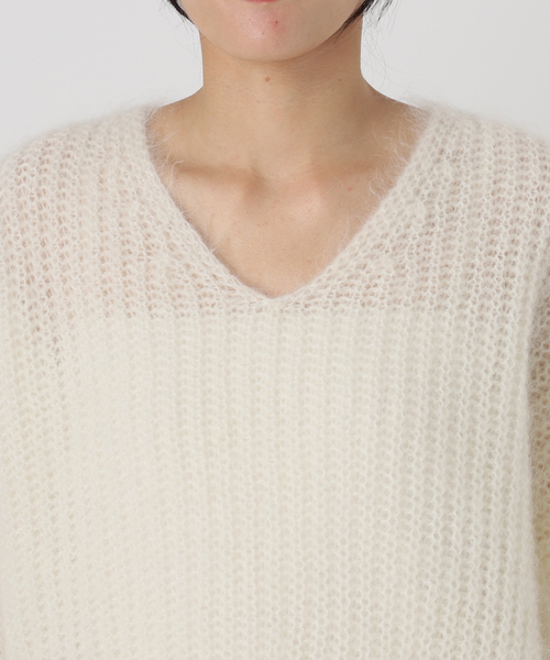 plage（プラージュ） ニット セーター キッドモヘヤMix カタアゼ V