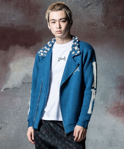 glamb（グラム） 革ジャン ライダース Knit Riders Jacket / ニット