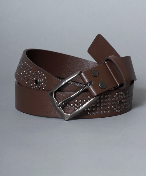 ANPAS（アンパス） ベルト 35mm Width Western Studs Leather Belt