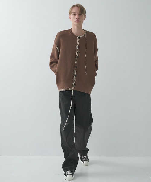 カーディガン 「OUAT」別注OFFICE CREW CARDIGAN メンズ : ZOZOTOWN