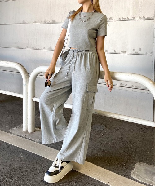 non-hedge（ノンヘッジ） セットアップ シルバープレートTシャツカーゴ