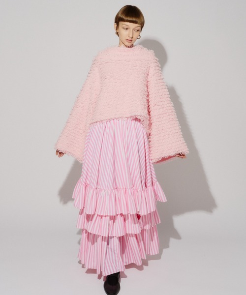 PERNA（ペルナ） スカート ストライプティアードスカート : ZOZOTOWN