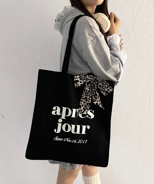 apres jour（アプレジュール） トートバッグ スカーフ付きキャンバス
