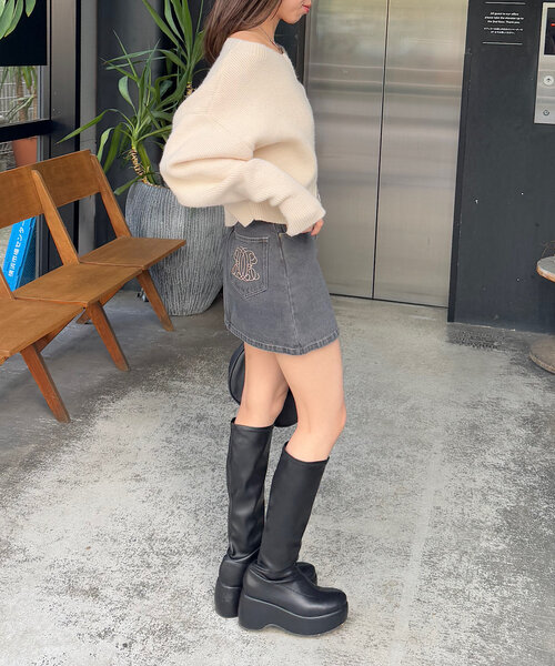 Chico（チコ） スカート 「WEB限定/セットアップ対応」ポケット刺繍