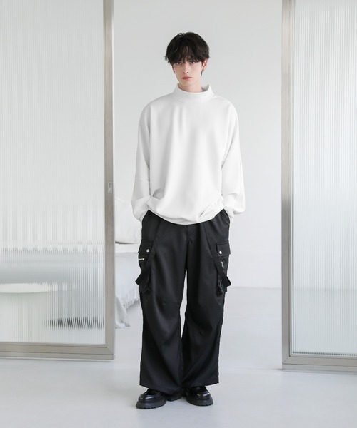 ASTRONOMY tシャツ ドルマンスリーブポンチモックネックプルオーバー