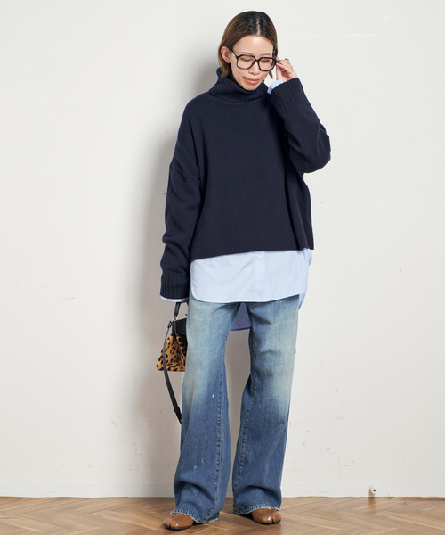 EVERYDAY I LIKE. ニット セーター *クロップドタートルネックニット