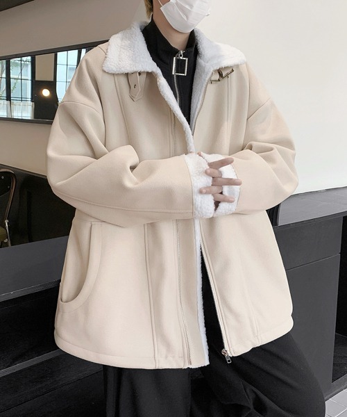 ブルゾン アウター 「FVLMEN」back boa zip jacket/バック ボア ジップ