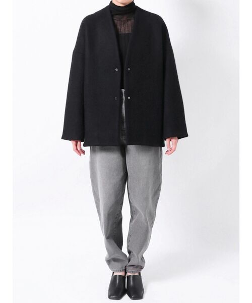 ELENDEEK（エレンディーク） ノーカラーコート コート フォルム