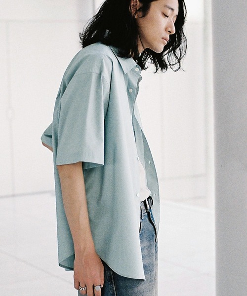 WYM LIDNM シャツ NEW BASIC MICRO SPAN BOX H/S SHIRT メンズ