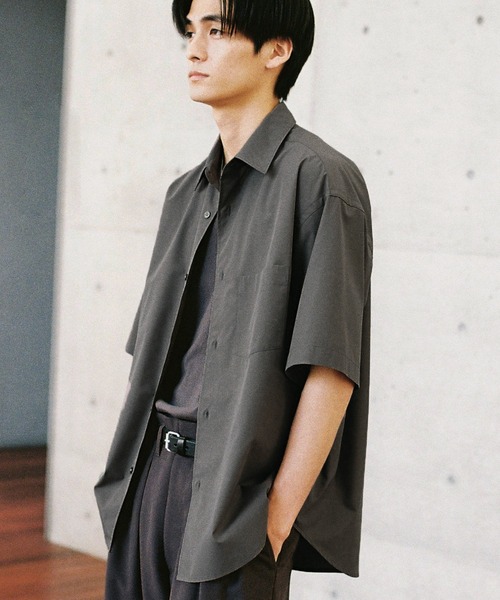 WYM LIDNM シャツ NEW BASIC MICRO SPAN BOX H/S SHIRT メンズ