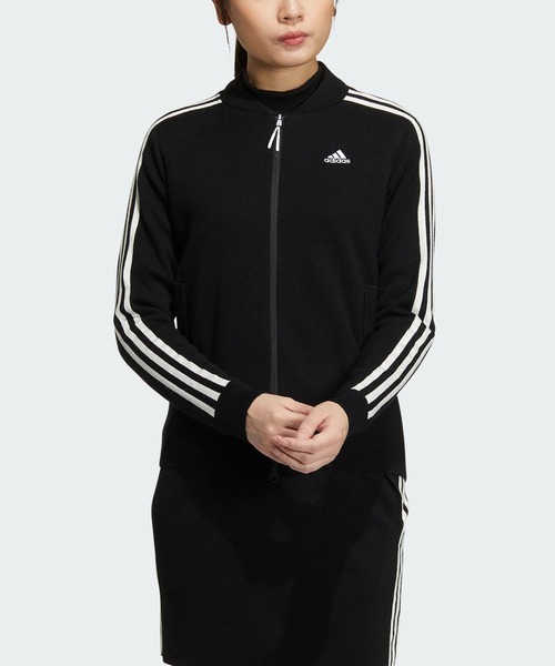adidas（アディダス） ニット セーター スリーストライプス 防風 長袖