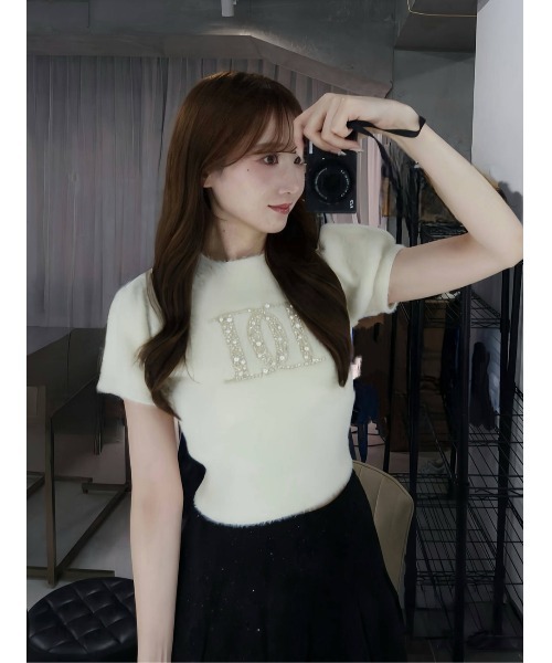 Darich（ダーリッチ） ニット セーター ファンシービーズDDロゴニット