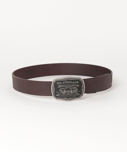 Levi's（リーバイス） ベルト TWO HORSE バックル レザーベルト メンズ
