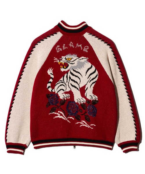 glamb（グラム） スカジャン White Tiger Knit Ska Jumper / ホワイト