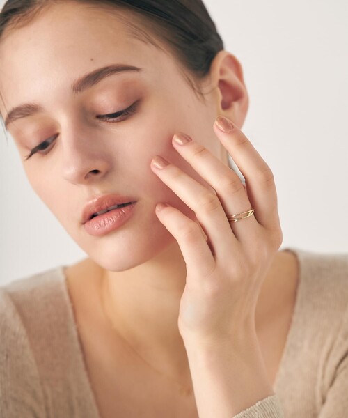 ete（エテ） 指輪 リング 「レイヤード」 K10YG メッシュ リング