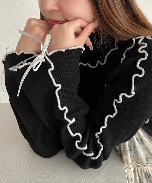 kutir（クティール） ニット セーター 「新色追加」リボンメロー