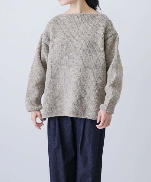 かぐれ ニット セーター 「2サイズ展開」ペルーボートネックニット