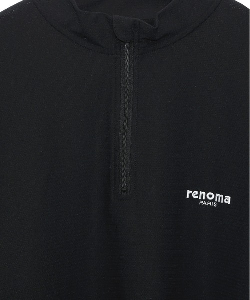 renoma PARIS（レノマパリス） tシャツ MESH HALFZIP MOCK NECK L/S