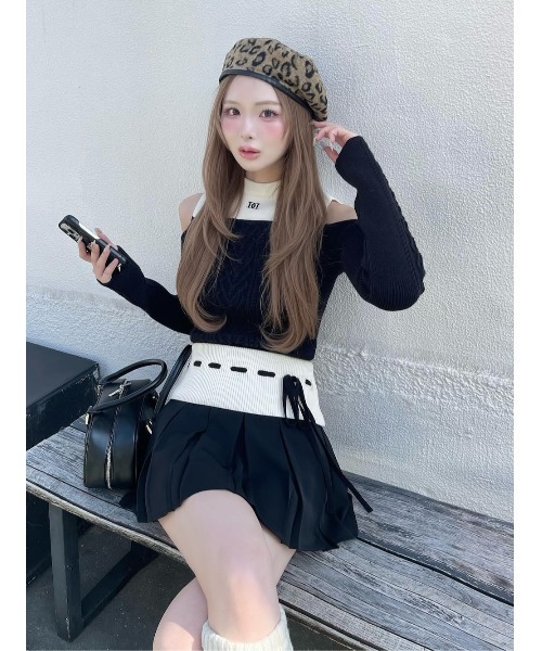 Darich（ダーリッチ） ワンピース ショルダーオープンニット