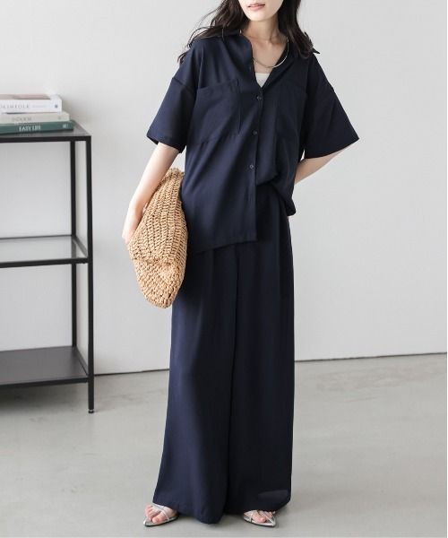 La-gemme（ラジェム） セットアップ シャツ＆ワイドパンツセットアップ