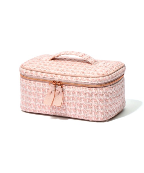 Francfranc（フランフラン） ポーチ ツイード バニティポーチ S ピンク