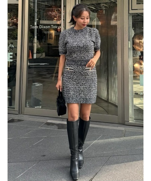 Her lip to セットアップ Twinkle Tweed Knit Set レディース