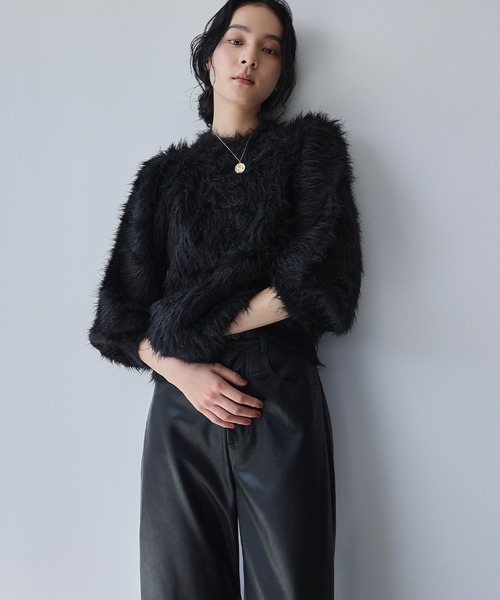 ELFRANK ニット セーター シャギーニット プルオーバー レディース