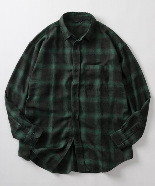 シャツ 「70」オンブレチェックシャツ／ネルシャツ／アメカジ メンズ