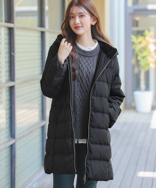 Tiaclasse ダウンコート ダウンジャケット フード裏エコファーダウン