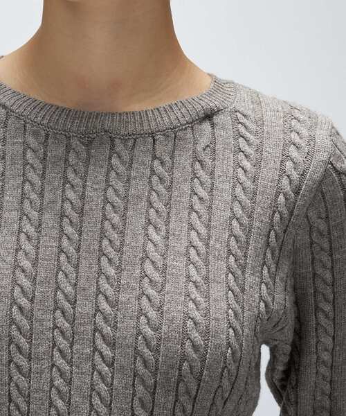 cloenc（クロエンス） ニット セーター 2wayバイカラーミニケーブル