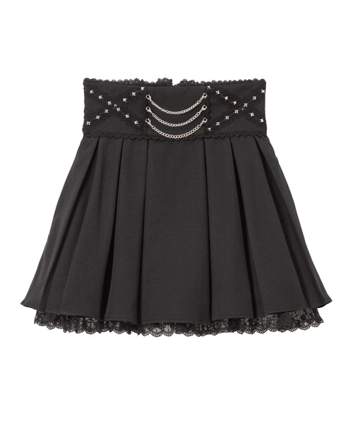 DearMyLove スカート チェーンクロスレースフリルスカート : ZOZOTOWN