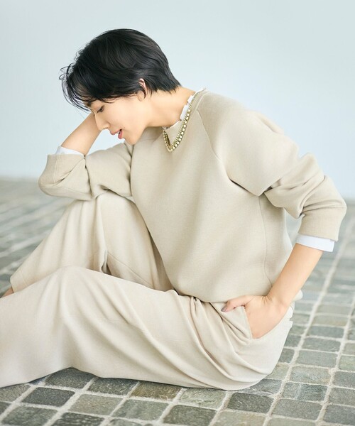 自由区（ジユウク） ニット セーター スムージーラグランスリーブ