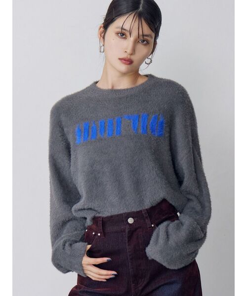 MURUA（ムルーア） ニット セーター 「ZOZO限定」ラウンドロゴシャギー