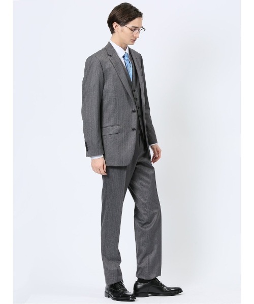 TAKA-Q（タカキュー） セットアップ 「光沢 ウール混 ストレッチ