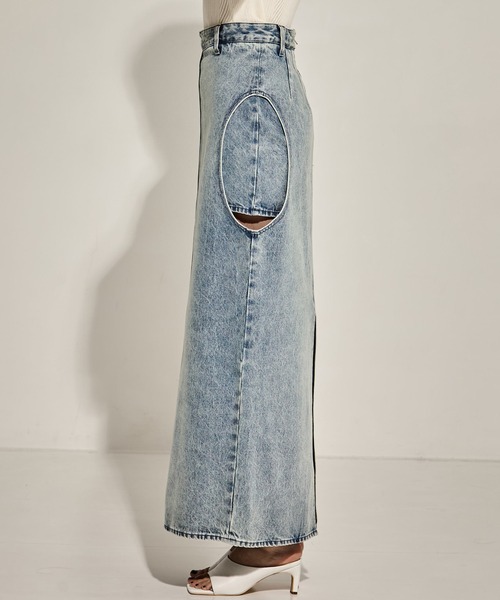 CLANE（クラネ） デニムスカート 「CLANE/クラネ」CIRCLE CUT LAYERED