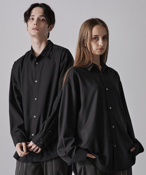 CLEL（クレイル） シャツ 「CLEL」Wool-like 2-way Design Shirt