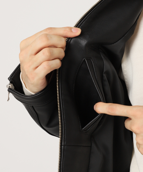 EDIFICE（エディフィス） 革ジャン ライダース ナッパレザー シングル