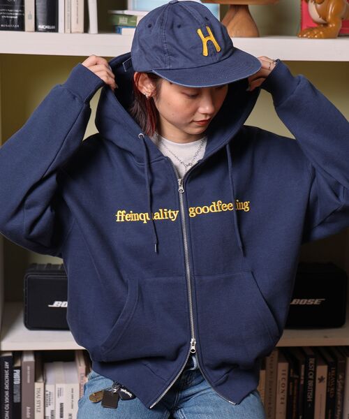 ffein パーカー 「FFEIN（フェイン）」センター3D刺繍立体フードZIP