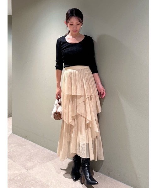 SNIDEL（スナイデル） スカート ストレートプリーツティアードスカート
