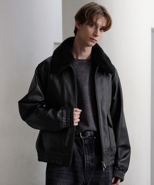 CLEL（クレイル） ブルゾン アウター 「CLEL」Cow Leather G-1 Blouson