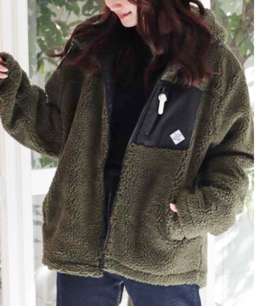 ブルゾン アウター 「セレクト」表ボアZIPパーカー メンズ