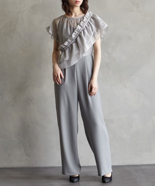 AIMER（エメ） パンツドレス フリルサッシュ付きマルチWAY