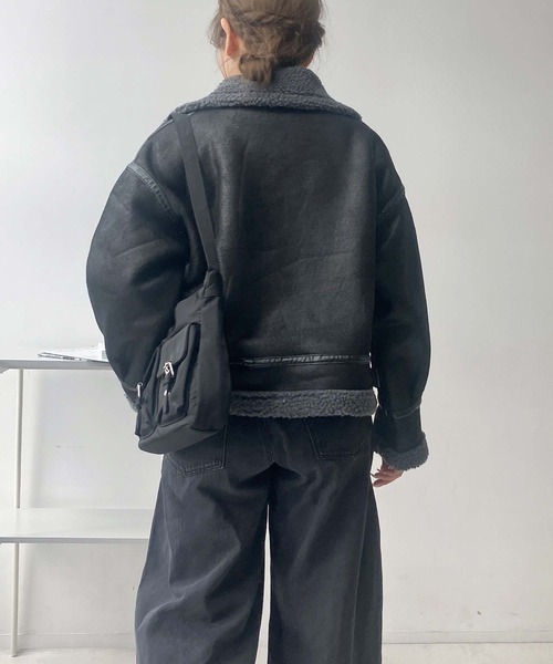 AS KNOW AS（アズノゥアズ） レザージャケット ライダース裏ボア