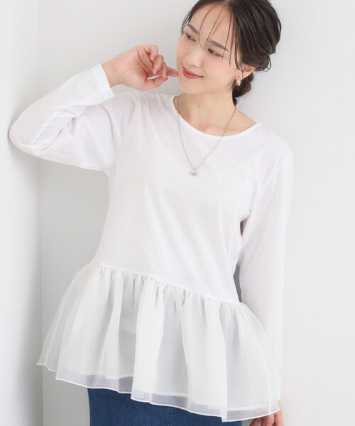 DRESKIP（ドレスキップ） tシャツ 裾フリルレイヤードトップス