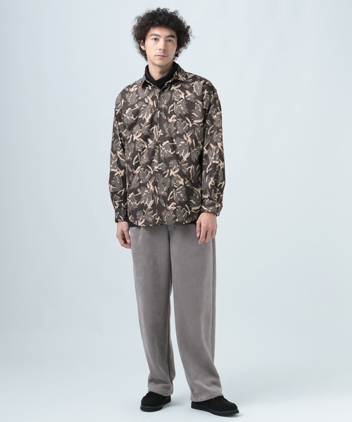 BAYFLOW（ベイフロー） シャツ 「ストレッチ」ボタニカル柄長袖シャツ