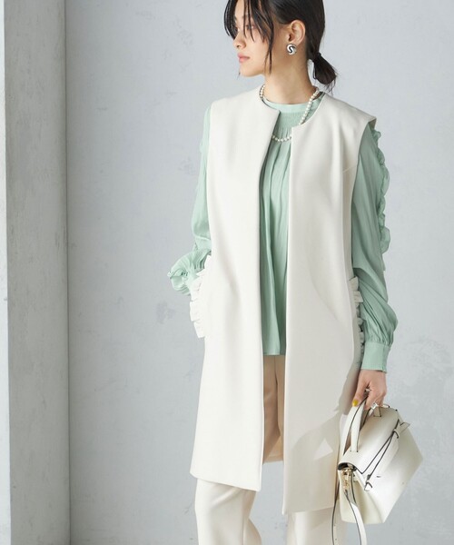 ships little black ベスト ジレ 「SHIPS別注」kaene:「洗濯機可能